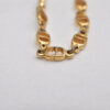 Authentic Christian Dior Chain Bracelet Gold Tone CD Junk 0399K
