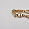 Authentic Christian Dior Chain Bracelet Gold Tone CD Junk 0399K