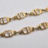 Authentic Christian Dior Chain Bracelet Gold Tone CD Junk 0399K