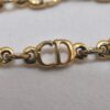 Authentic Christian Dior Chain Bracelet Gold Tone CD Junk 0399K