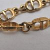 Authentic Christian Dior Chain Bracelet Gold Tone CD Junk 0399K