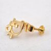 Authentic Christian Dior Logo Motif Clip-On Earrings Gold Tone 3Set CD 0465K