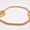 Authentic Christian Dior Chain Rhinestone Bracelet Gold Tone CD 0539J