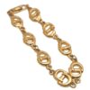 Authentic Christian Dior Vintage Logo Motif Chain Bracelet Gold Tone CD 0575K