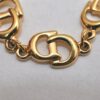 Authentic Christian Dior Vintage Logo Motif Chain Bracelet Gold Tone CD 0575K