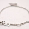 Authentic Christian Dior Rhinestone Chain Bracelet Silver Pink CD 3503I