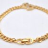 Authentic Christian Dior Chain Bracelet Rhinestone Gold Tone CD 3982K