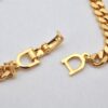 Authentic Christian Dior Chain Bracelet Rhinestone Gold Tone CD 3982K