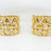 Chanel 21A Crystal and Pearl Quilted Cuff Bracelet Set of 2