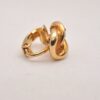 Authentic Christian Dior Clip-On Earrings Rhinestone Gold Plated CD 6861J