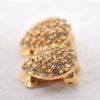 Authentic Christian Dior Vintage Rhinestone Earrings Gold Tone CD 6964F