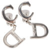Authentic Christian Dior Vintage Earrings Silver Tone CD 7110K