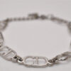 Authentic Christian Dior Vintage Chain Bracelet Silver Tone CD 8044I