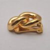 Authentic Christian Dior Vintage Clip-On Earrings Gold Plating CD 8166I