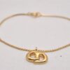 Authentic Christian Dior Vintage Chain Bracelet Gold Tone CD 8205I