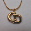 Authentic Christian Dior Vintage Chain Bracelet Gold Tone CD 8205I