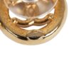 Chanel CC Round Stud Earrings White/Black Enamel Gold Hardware